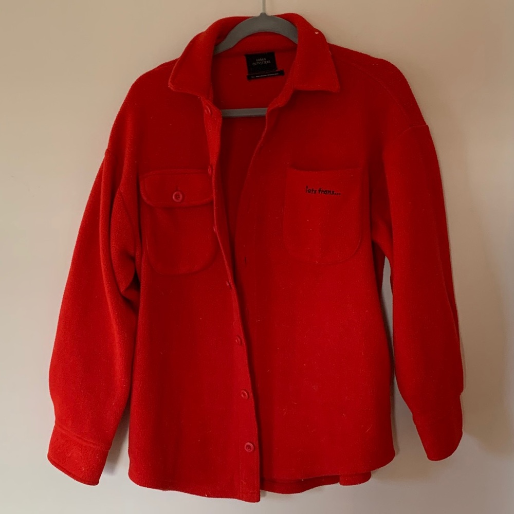 Lets frans fleece button up